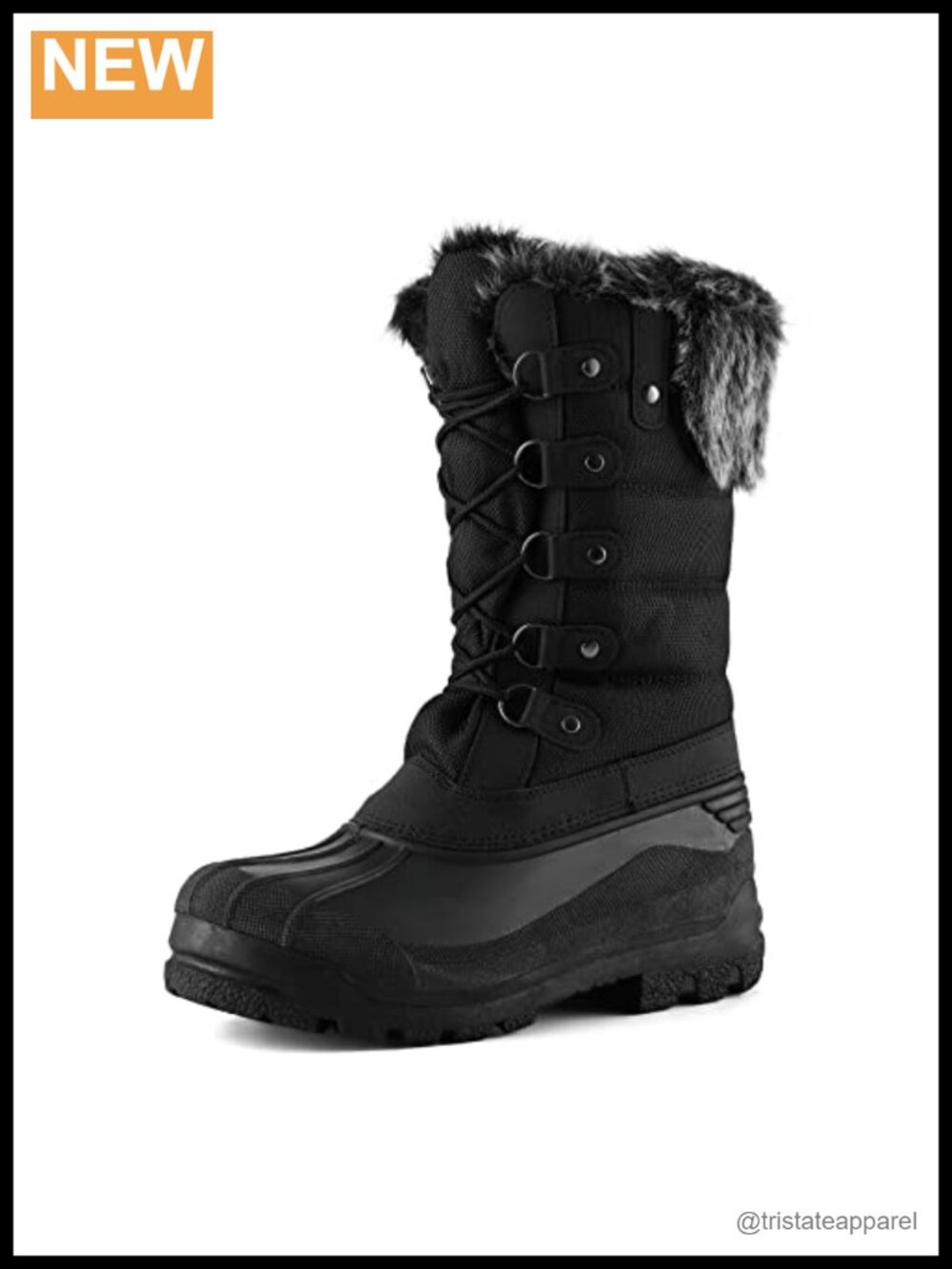 Women's Waterproof Snow Boots Mid-Calf Winter Fur Lined Calf High